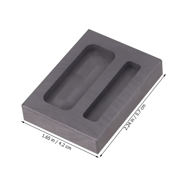 2 st Graphite Smyckesformar 2 Fack Förädling Skrotstav Kombinationsform Metalltacka Form Graphite Form
