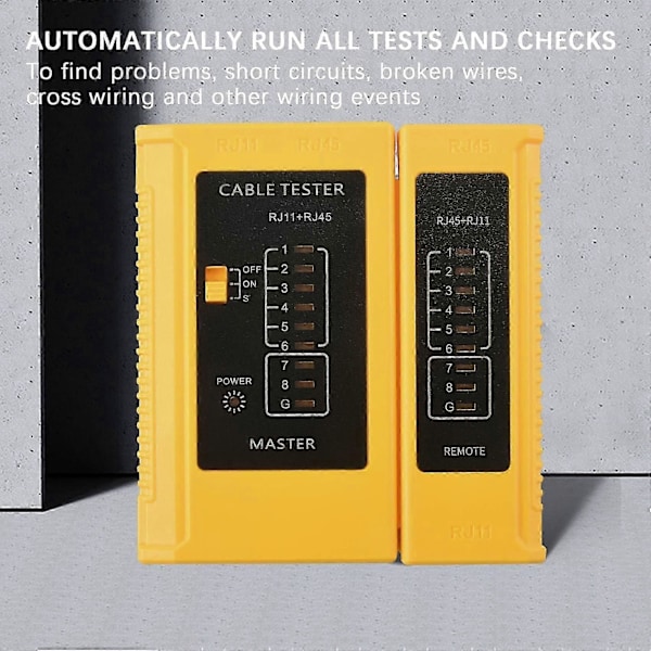 Netværkskabel Tester Testværktøj Rj45 Rj11 Rj12 Cat5 Cat6 Utp Usb Lan Wire Ethernet Kabel Tester(batt