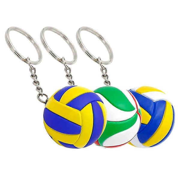 3 stk. Multifunktionelle nøgleringe Dekorative volleyballnøgleringe Bærbare nøgleringe
