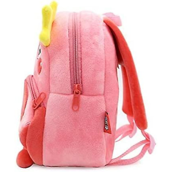 Ryggsäck med tecknad djur, söt barnryggsäck, söta skolväskor för barn 2-5 år, present till barn i förskolan (röd-flamingo)
