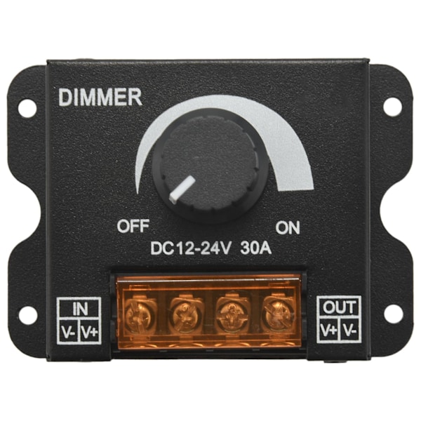 LED Lysjusterer DC 12-24V 30A/Ingen Strobe med Bryterknapp LED Lysbar Lysstyrkejusterer Dimmer