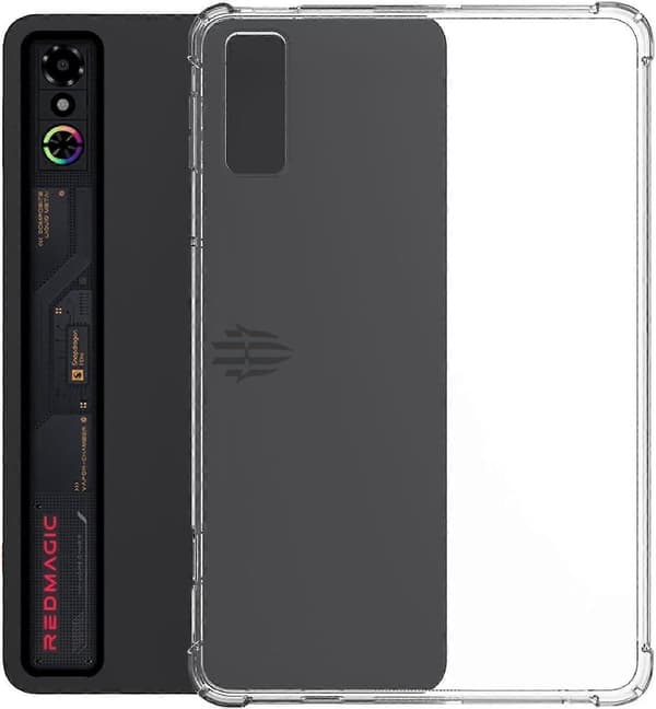 Etui til RedMagic Astra Gaming Tablet, Blød TPU Bagside, Transparent Rød