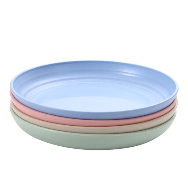 Middagstallrikar - Inget märke - 20 cm - Okrossbar plast - 4-pack - Tål diskmaskin