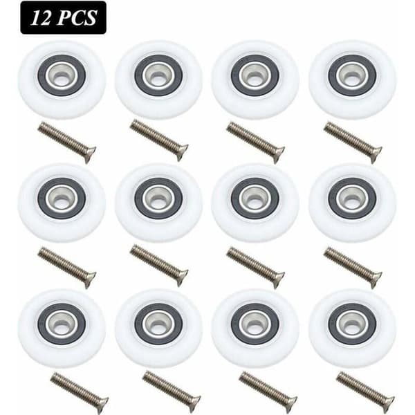 Dusjrull - 23mm - 12 Stykker - Plast - Skruefeste