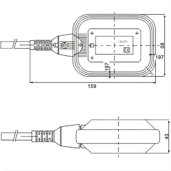 10m 250V 16A Flåtbryter for senkbar pumpe