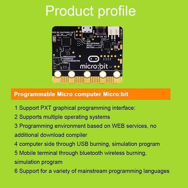 Microbit V1.5 GO Kit Ny Versjon Programmerbart Læringsutviklingskort for DIY
