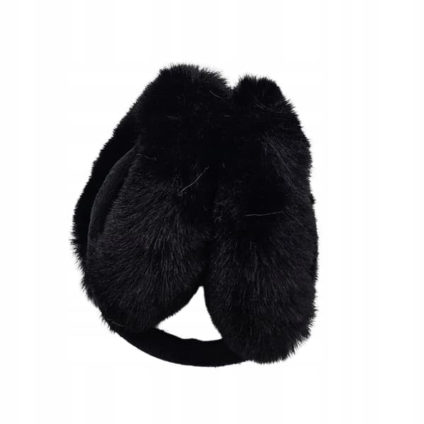 Women's Winter Earmuffs Foldable Warm Plush Headband Black