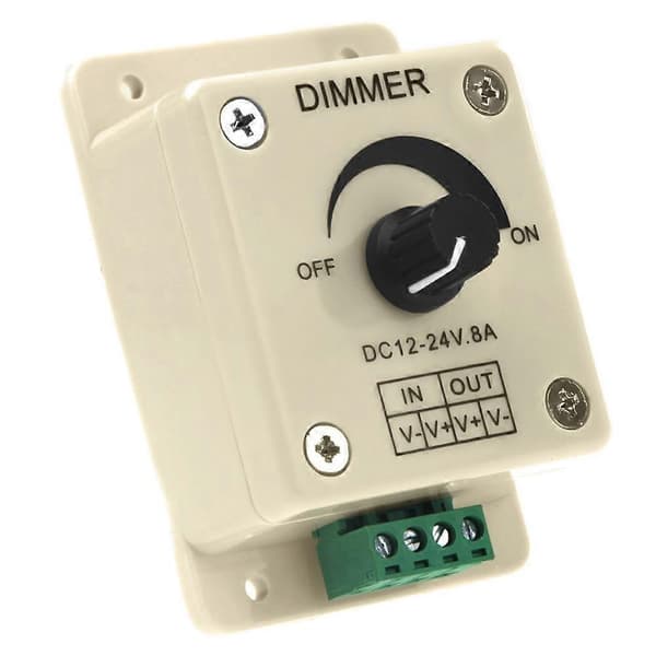 DC 12V-24V LED Lysdæmper Controller Juster Enkelt Farve Til 5050 3528 LED Strip