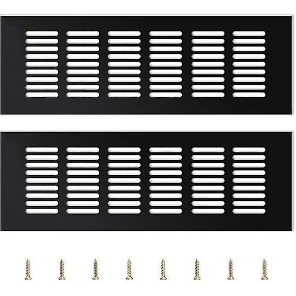 Aluminium Ventilationgitter til Udendørs, Justerbar, Sort