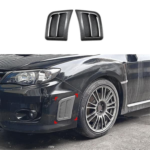 Forreste Bumper Side Air Vent Cover Intake Frame Trim til 2008-2014 Tilbehør Kulfiber Mønster