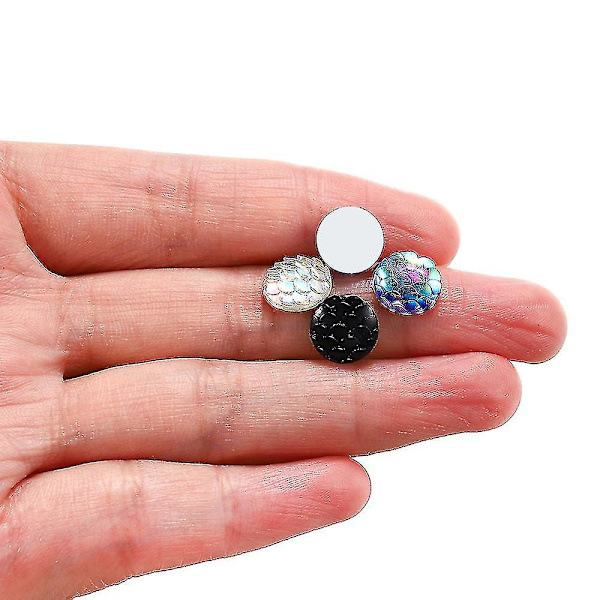 Fiskeskæl Cabochons (50 stk./8 mm)