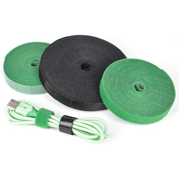 25m växtbindningar trädgårdstejp grön växttejp återanvändbar nylon växtbindningsrem 10mm