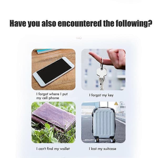 Smart Bluetooth Pet Locator Anti Lost Device Mini Trådlös för Husdjur Nycklar Väskor