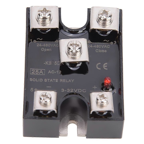 BERM KB25DA Solid State Relé 25A Enkeltfase 1NO1NC Solid State Relé DC Kontrollert AC