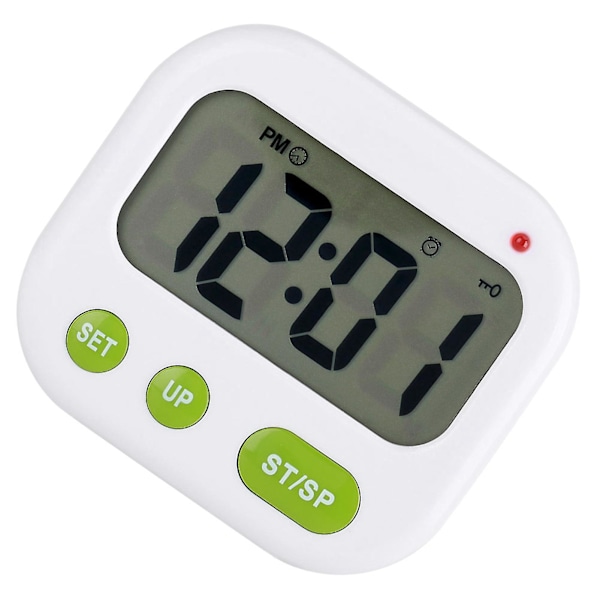 Digital väckarklocka med LCD-skärm, vibration och bakgrundsbelysning - Elektronisk kökstimer