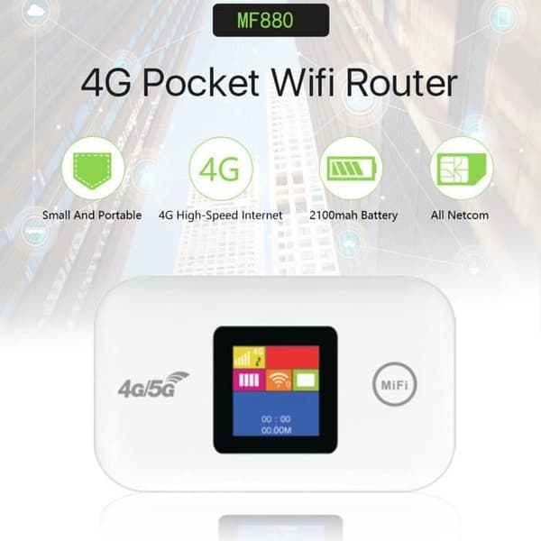 4G WiFi-router, 4G LTE-router med SIM-kortplads, WiFi-router, 4G-modemrouter, computerhubpakke