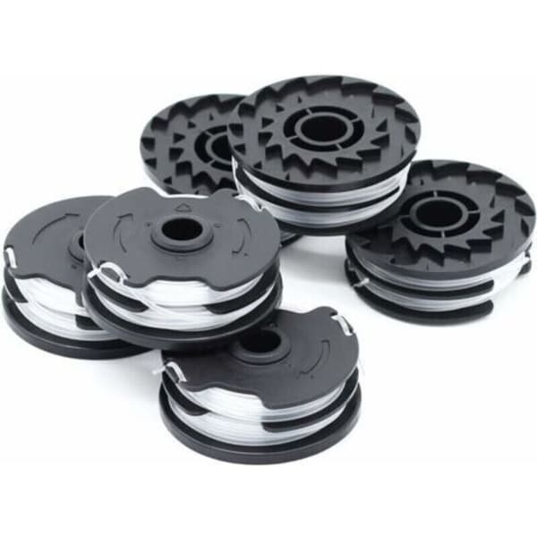 6 stk. erstatningstrådspoler for LIDL Parkside batteridrevet gresstrimmer (PRTA 20-Li, PRT 550, PRT 300) 1,6 mm, 2 x 4 m