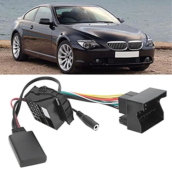 2 Sæt Bilradio Bluetooth 5.0 Musik AUX Kabel Håndfri Adapter Ledningsnet Kit til E60 E63 E90 E91