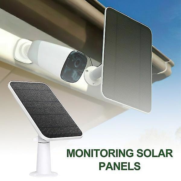 Solpaneler 4W til Eufy Eufycam 2/2 Pro/2C/2C Pro/E vægmontering med 3 meter hvidt kabel 1 stk