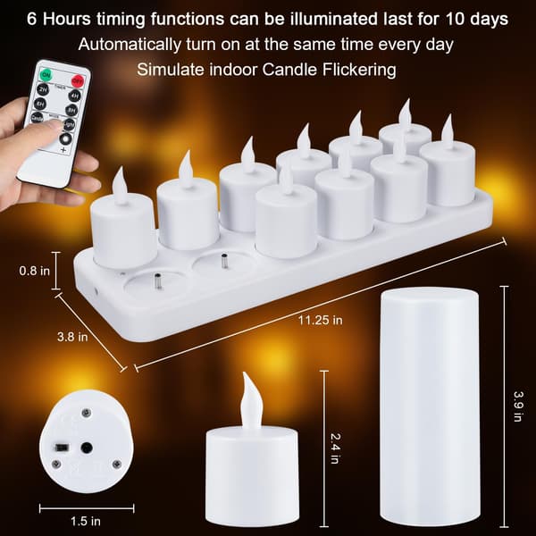 Rechargeable Tealights, 12 Pcs Rechargeable Candles A A