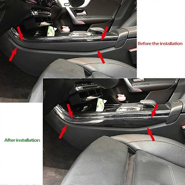 Kolfiber Dekorativ Sido Panel Trim för A CLA-klass W177 C118 A180 A200 A2