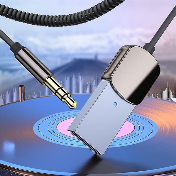 Bil Bluetooth Mottaker Aux Adapter