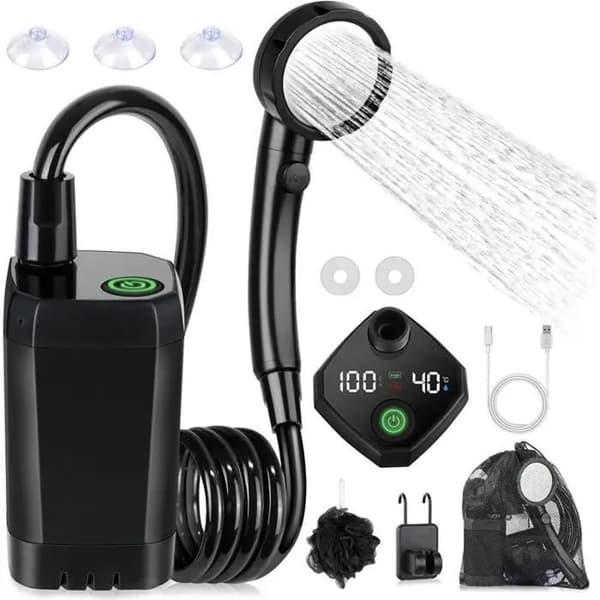 6000mAh Genopladelig Elektrisk Bærbar Campingbruser – Temperaturdisplay & Batteri, 4 Tilstande, PP Filter