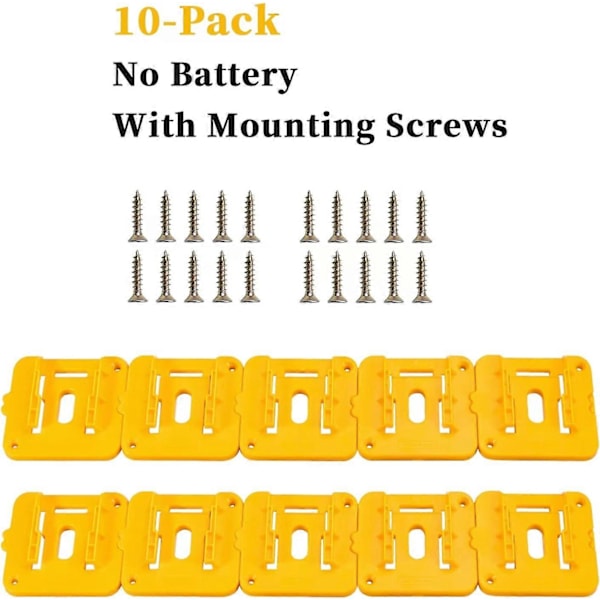 10 kpl Akunpidike Dewalt 20V 60V Akun Telakka Pidike Sopii DCB200 DCB203 DCB205 DCB206 Akkuille