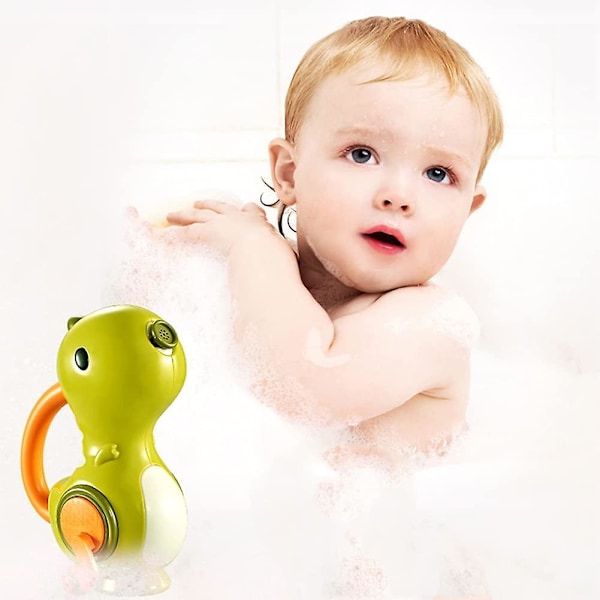 Badelegetøj til babyer 18 måneder, badelegetøj med roterende spray, dinosaur-badelegetøj til tumlinger 1-3 år, babypoollegetøj med spray
