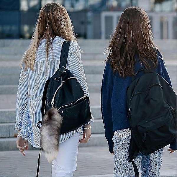 Falsk Rævehale, 40 cm Dyrehale, Fluffy Falsk Pels Hale, Rævehale, Nøglering, Pung Dekoration Rævehale, Rollespil, Sølv 2025th