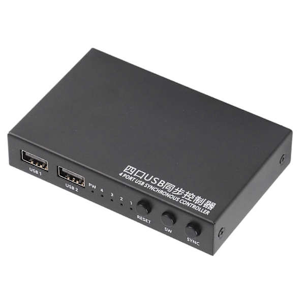 Aimos 1?för?4 4 Portar USB Tangentbord Mus Synkroniseringskontroller KVM Switch Splitter