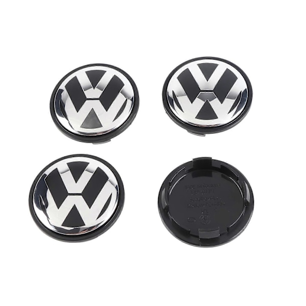 4 stk. 65MM Hjulkapsel ABS Metal Emblem Hjulkapsel Center Cover Erstatning for B6