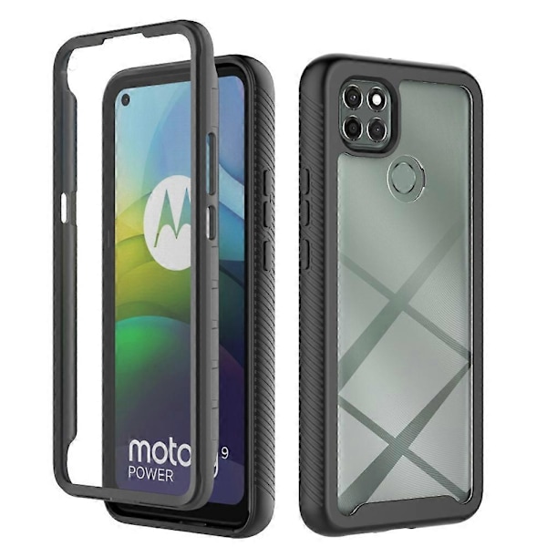 Motorola Moto G9 Power Tähtitaivas Yksivärinen Sarja Iskunkestävä PC + TPU Suojakuori PET-kalvolla