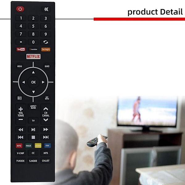 Ny Fjärrkontroll för UHD 4K TV WE50UB4417 WE55UB4417 WD40FB2530 ELSW3917BF E4SFT5017 E4STA5017
