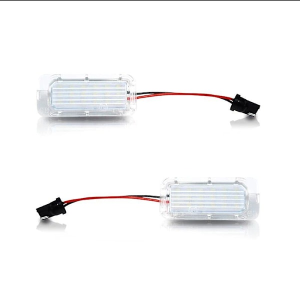 2 st Canbus LED-nummerplåtsbelysning för Ford Focus 5d Fiesta Mondeo Mk4 C-max Mk2 S-max Kuga Galaxy 6000k Vit Autolampa