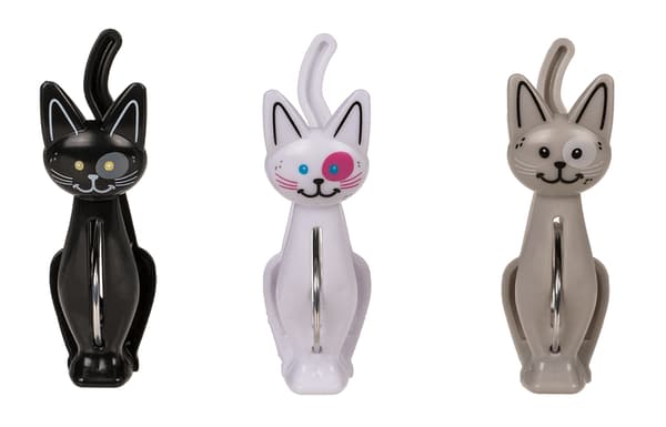 3-pakning - Poseklemme - Klemmer til Pose - Katt
