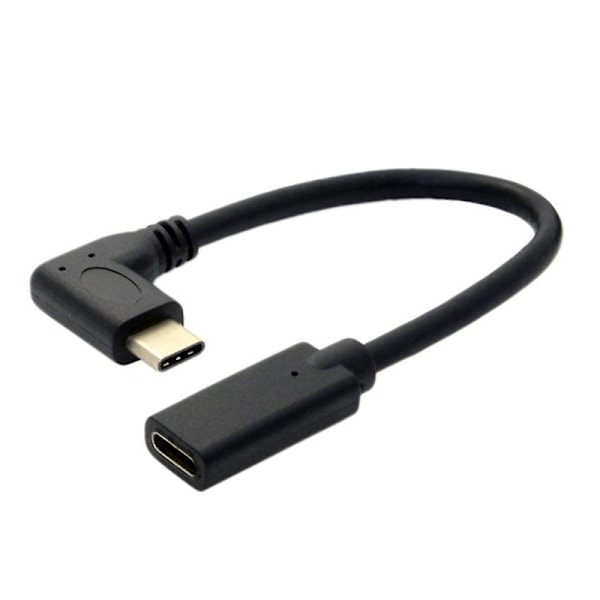 Type-C Hann til Hunn Albueforlengelseskabel USB3.1 Fullfunksjons Audio og Video USB-C Dataforlengelse