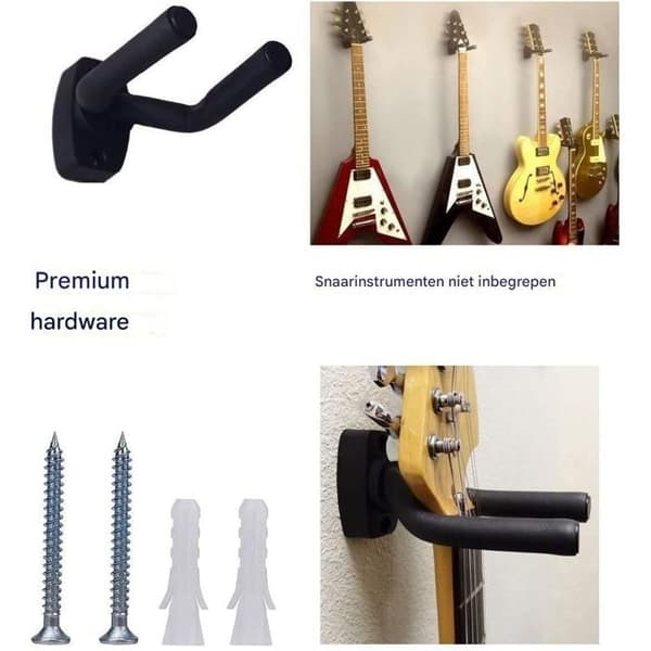 Gitarrkrokar, korta krokar, ukulele väggfästen, elgitarrfästen, metallfästen