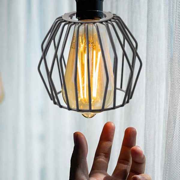 Hålig Lampskärm Järnskydd för Hängande Pendellampa Läslampa Lykta