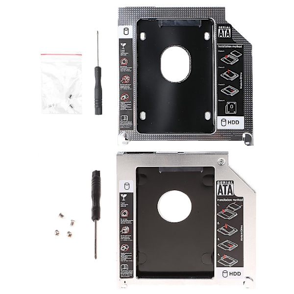 Hdd Caddy Adapter Bay Sata Ssd Bracket För Macbook Pro A1278 A1286 A1297 9.5mm