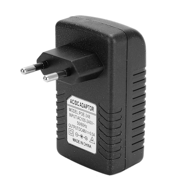 DC 48V 0.5A Strømforsyningsinjektor 24W POE Adapter Stik 100-240VEU