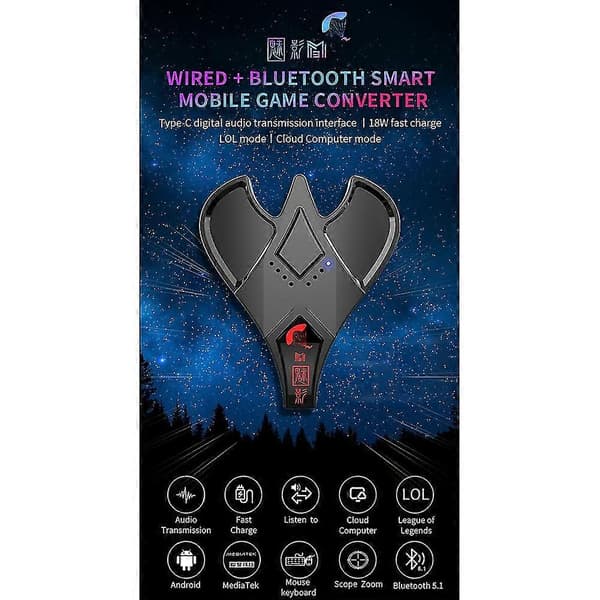 M3 Plug And Play Spelkontroll Pubg Mobile Controller Speltangentbord Muskonverter Bluetooth 5.0 För A