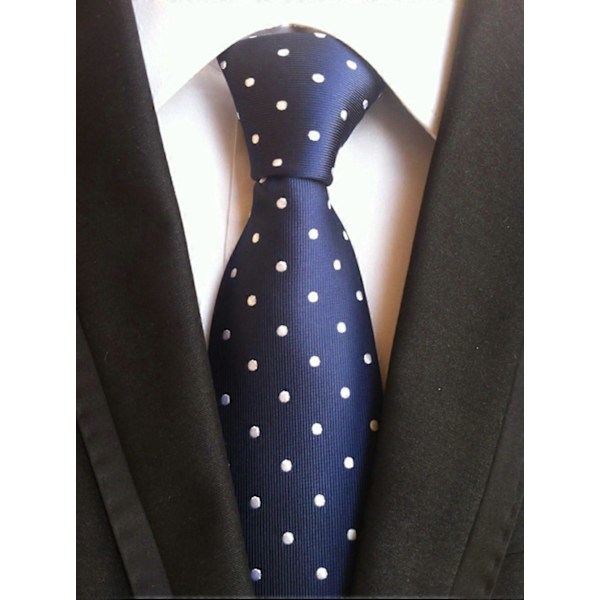 Polka Dot Jacquard Slips - Klassisk Självknytningsdesign för Bröllop/Affärer