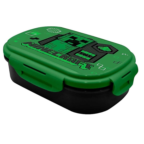 2-in-1 Minecraft Creeper -lounaslaatikko, 2 osastoa ja ruokailuvälineet