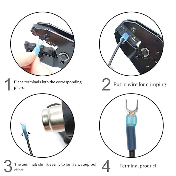 -125 Värmekrympbar Kopplingspressverktyg Ratsch Wire Crimping Tång Ratsch Terminal Crimping