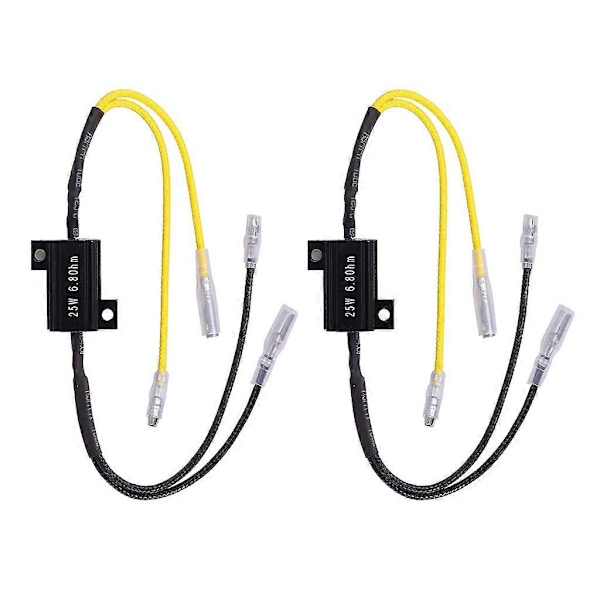 2x Motorcykel Belastningsdekoder Modstand til LED Blinklys Reparation 25W 6.8Ohm