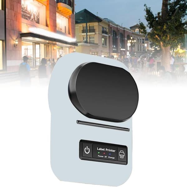 Portable Thermal Label Printer - Compact, Wireless Bluetooth Label Maker for Home, Office, Store, and Shipping (Black)