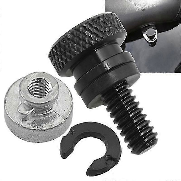 1/4 tommers svart bakskjerm passasjersete bolt fane skrue mutter for Sportster XL 883 1200 Fatboy Road King Softail tilbehør