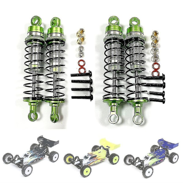 Metal For- og Bagdæmper til Losi 1/18 Mini-t 2.0 1/16 Mini-b Rc Truck Bil Opgraderingsdele, grøn