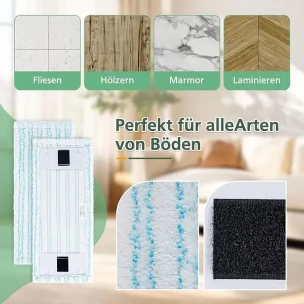 Sæt med 6 udskiftningsbetræk til Leifheit Clean Twist M Ergo Micro Duo moppe